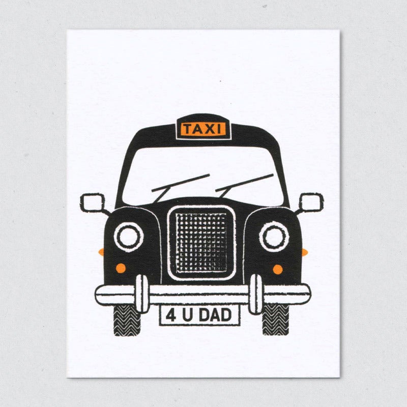 Dad cab greeting card by Lisa Jones Studio.