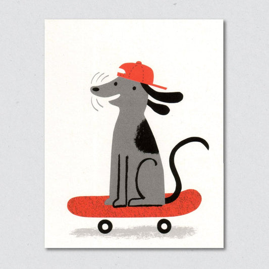 Deck dog greeting card by Lisa Jones Studio.
