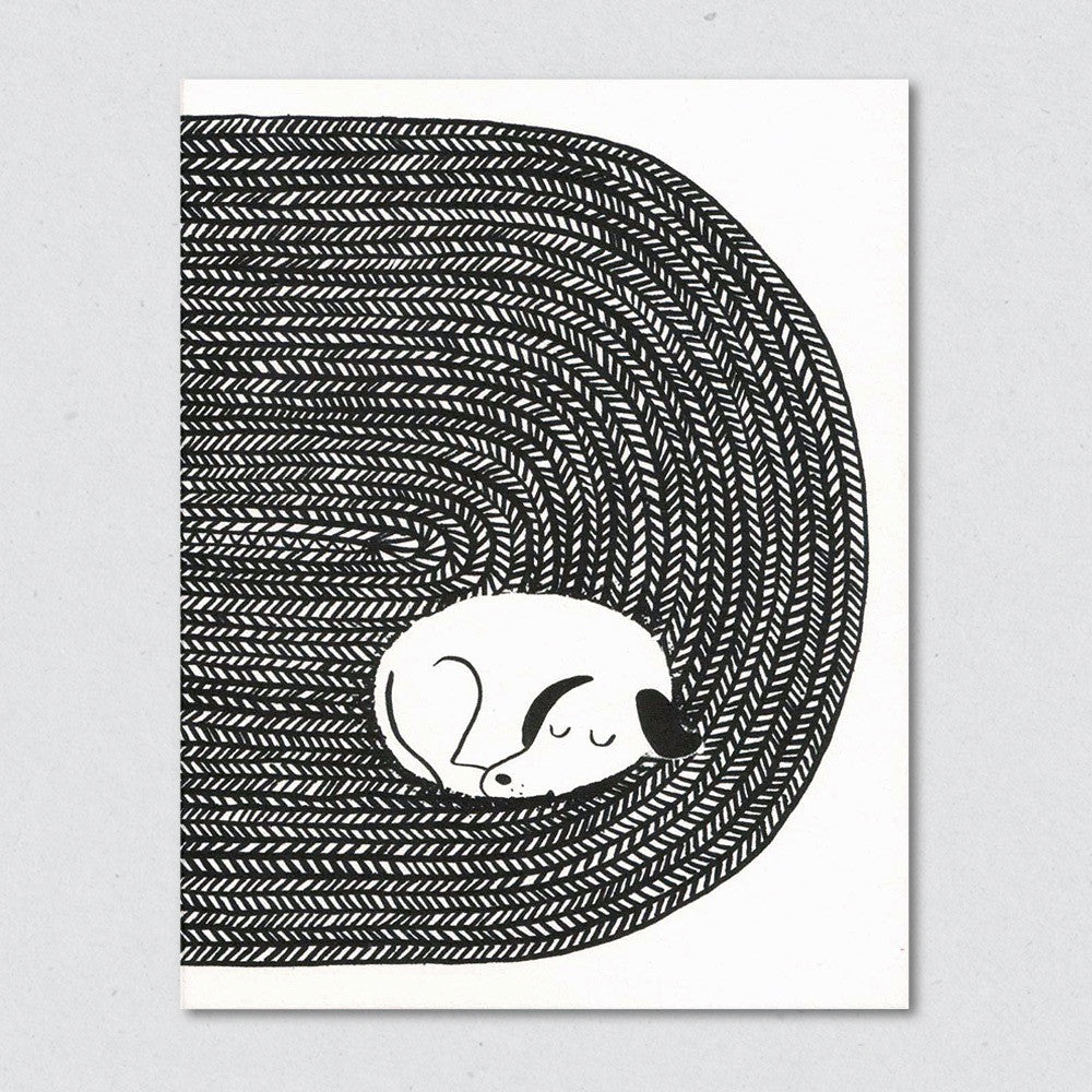 Dog Tired card by Lisa Jones Studio