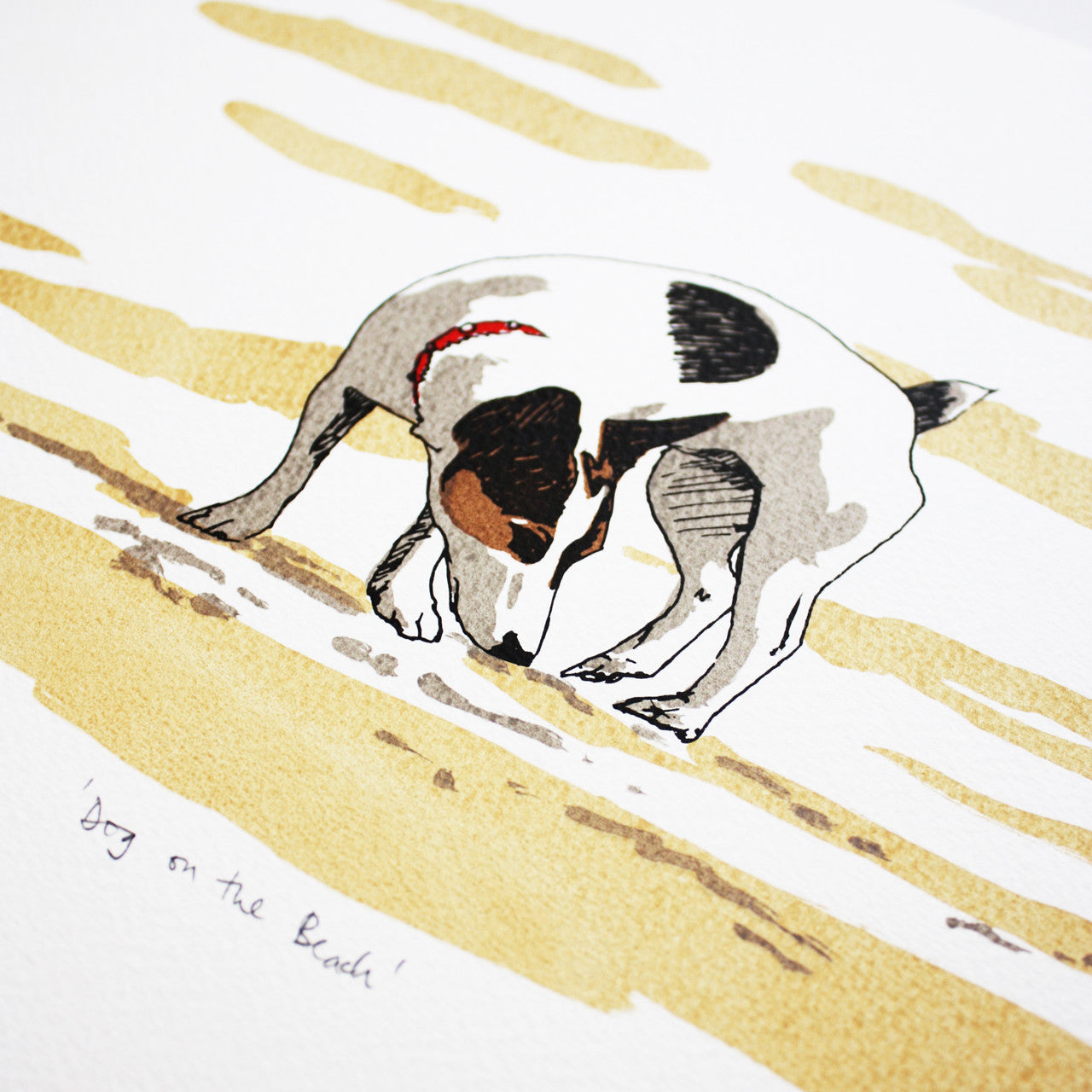 Dog on the Beach print by Fiona Hamilton