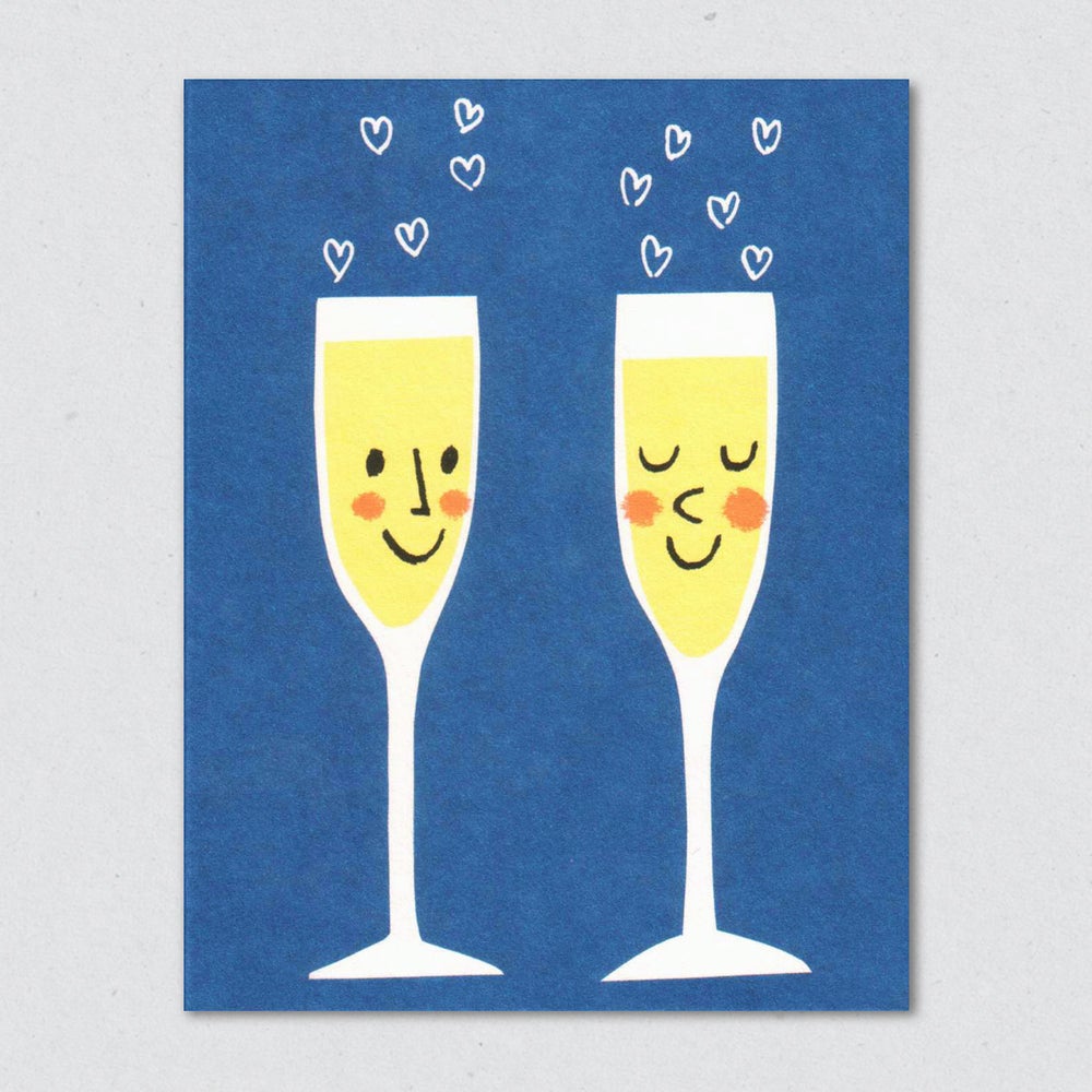 Flirty Fizz wedding card by Lisa Jones Studio.