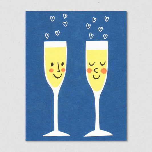 Flirty Fizz wedding card by Lisa Jones Studio.