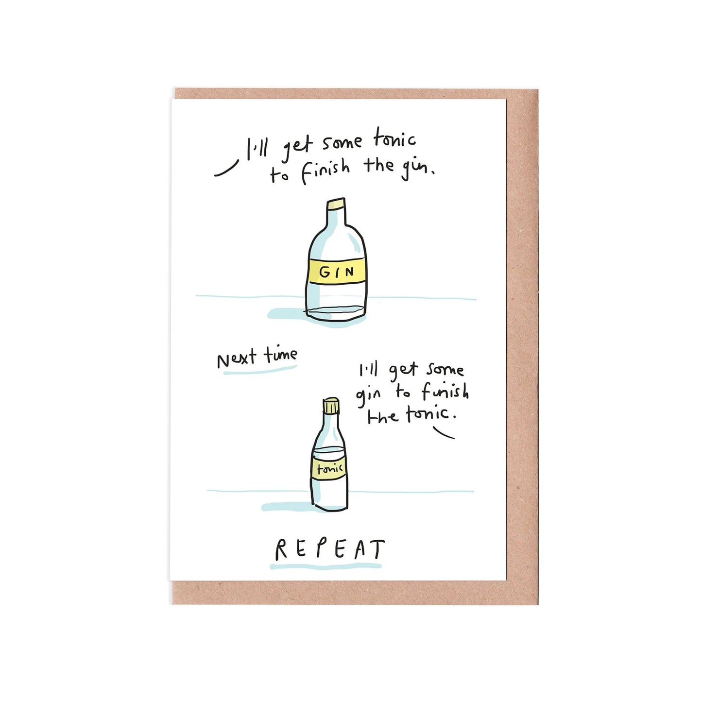 Gin and tonic greeting card by Sarah Ray.