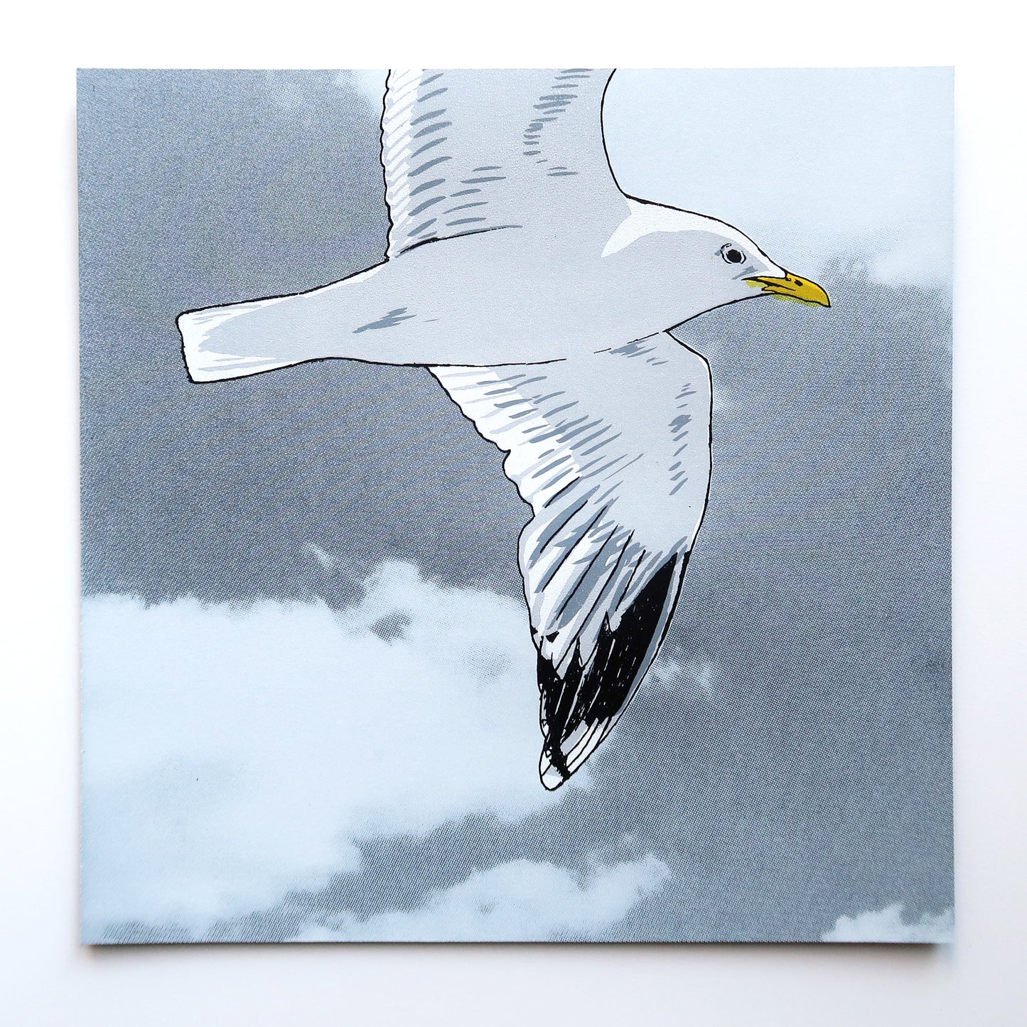 Flying Gull V Silver Print