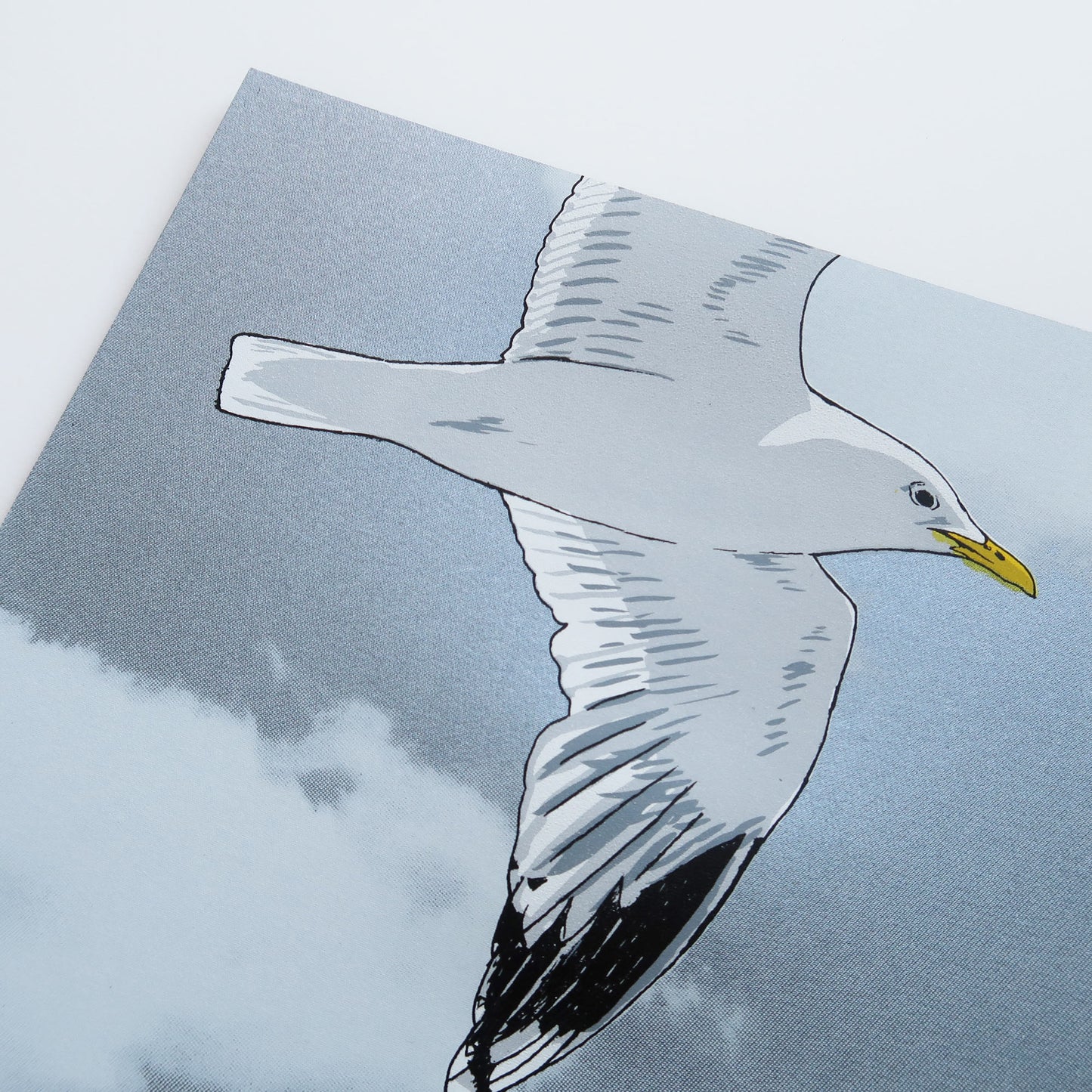 Flying Gull V Silver Print