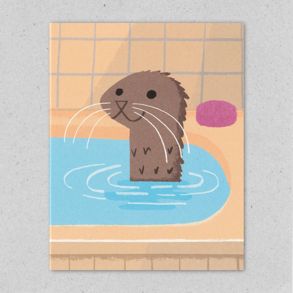 Hotter otter greeting card by Lisa Jones Studio.