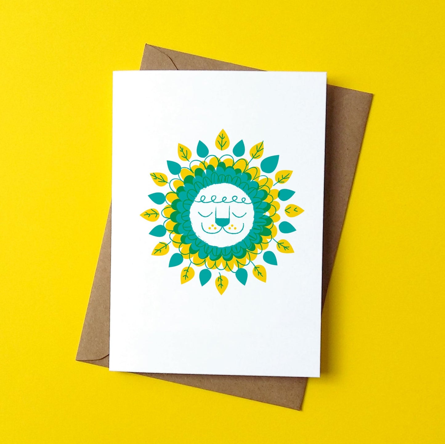 Dudley lion greeting card by Peski Studio.