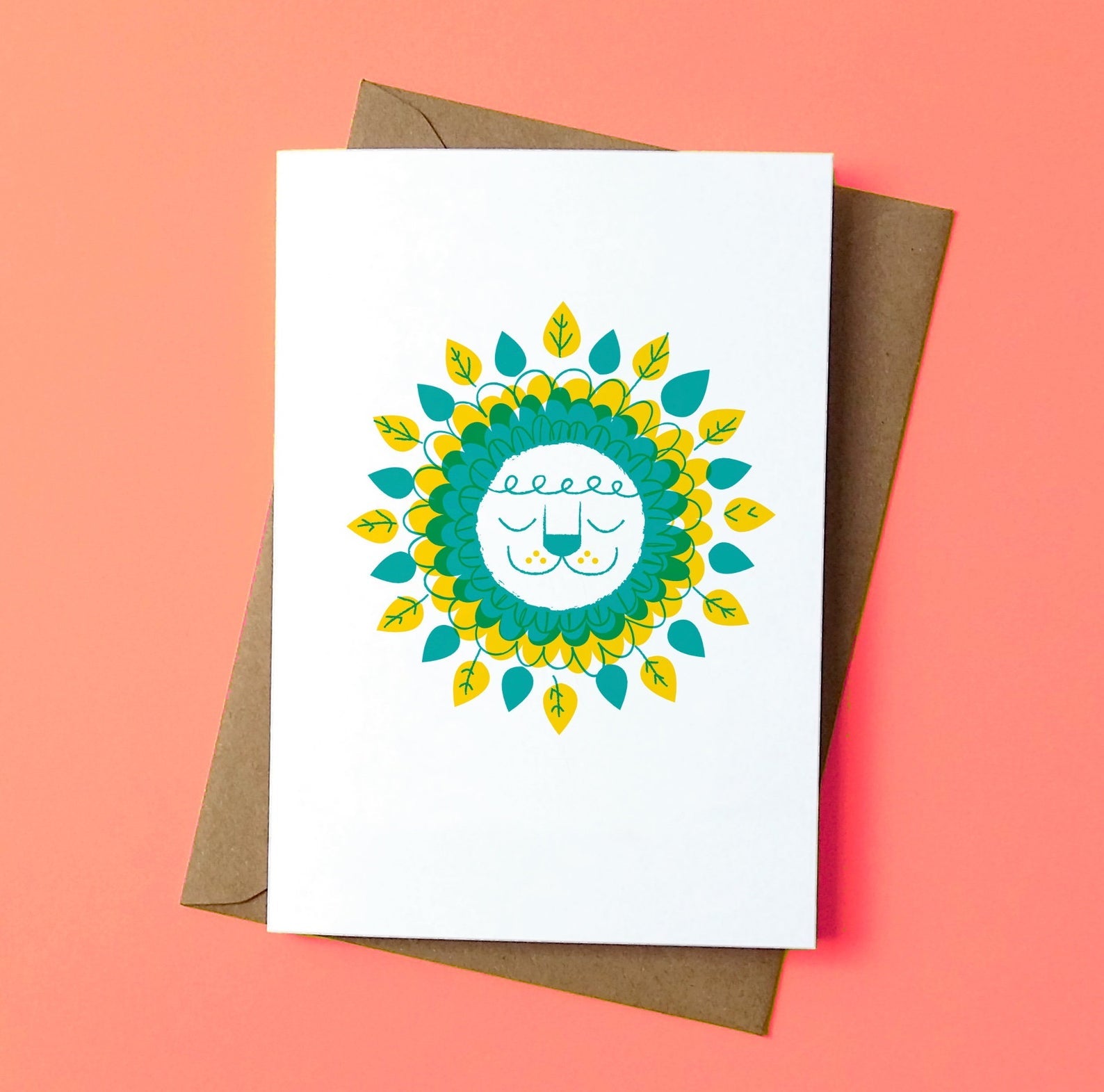 Dudley lion greeting card by Peski Studio.