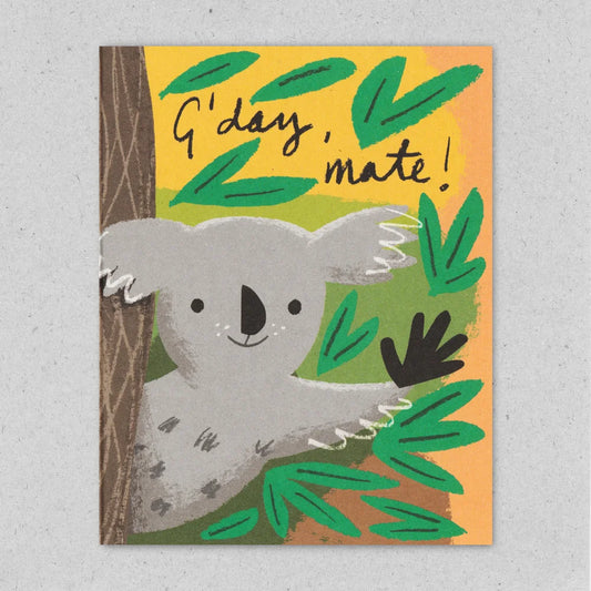 Koala greeting card by Lisa Jones Studio.