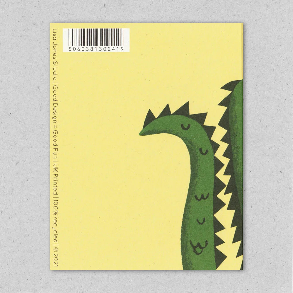 Licking lizard with ice cream greeting card by Lisa Jones Studio.