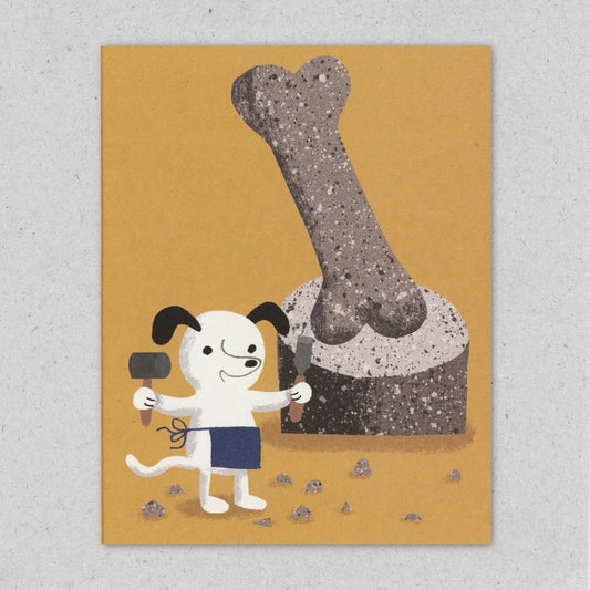 Monumental bone greeting card by Lisa Jones Studio.