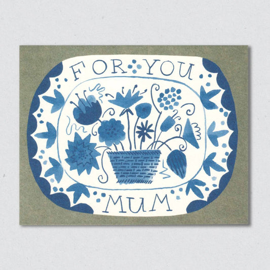 Mum plate greeting card by Lisa Jones Studio.