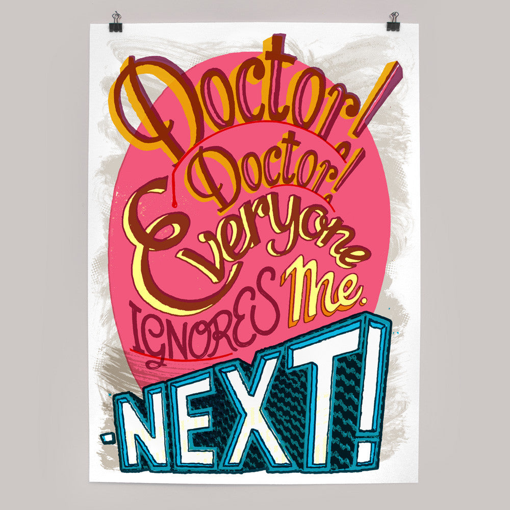 Everyone Ignores Me silkscreen print by Andy Smith.