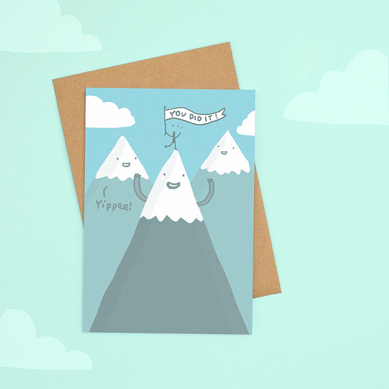 You did it congratulations mountain greeting card by Sarah Ray.