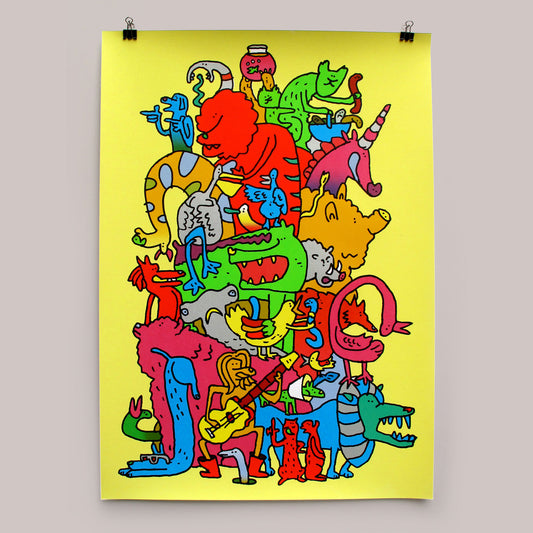 Pile Up screen print by Andy Smith.