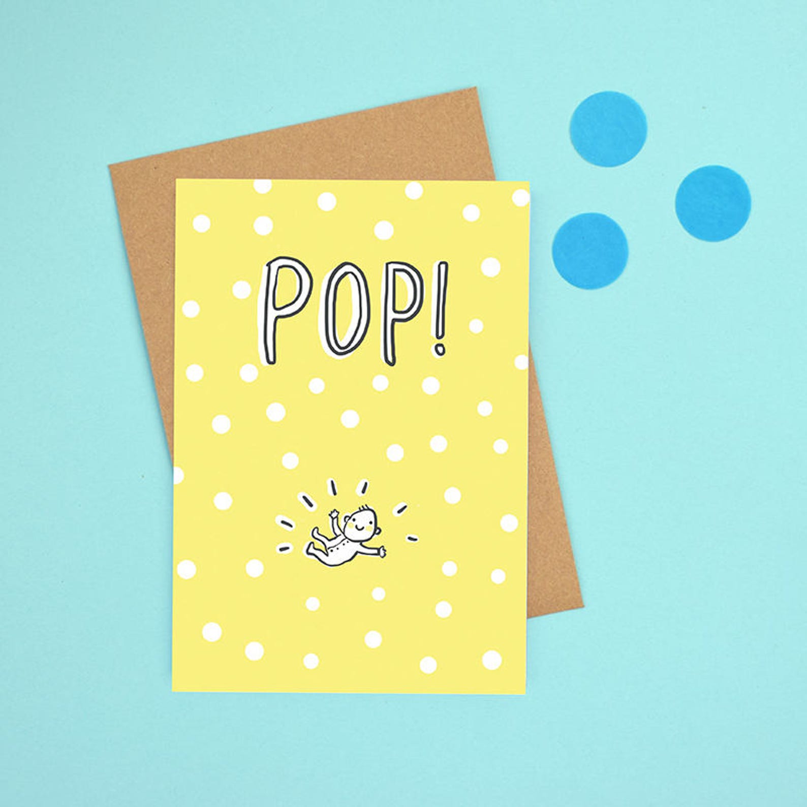 Pop new baby greeting card by Sarah Ray.