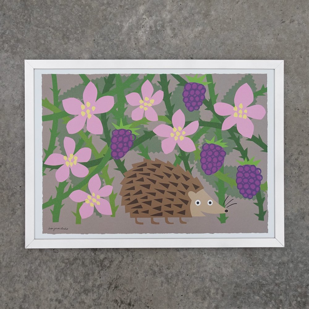 Brambles A3 offset litho poster print by Lisa Jones Studio.