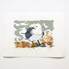 Seagull in Clover print by Fiona Hamilton