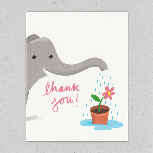 Thank you elephant greeting card by Lisa Jones Studio.