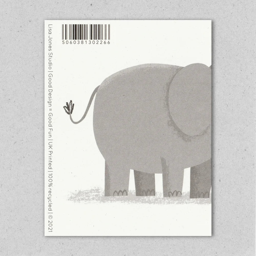 Thank you elephant greeting card by Lisa Jones Studio.