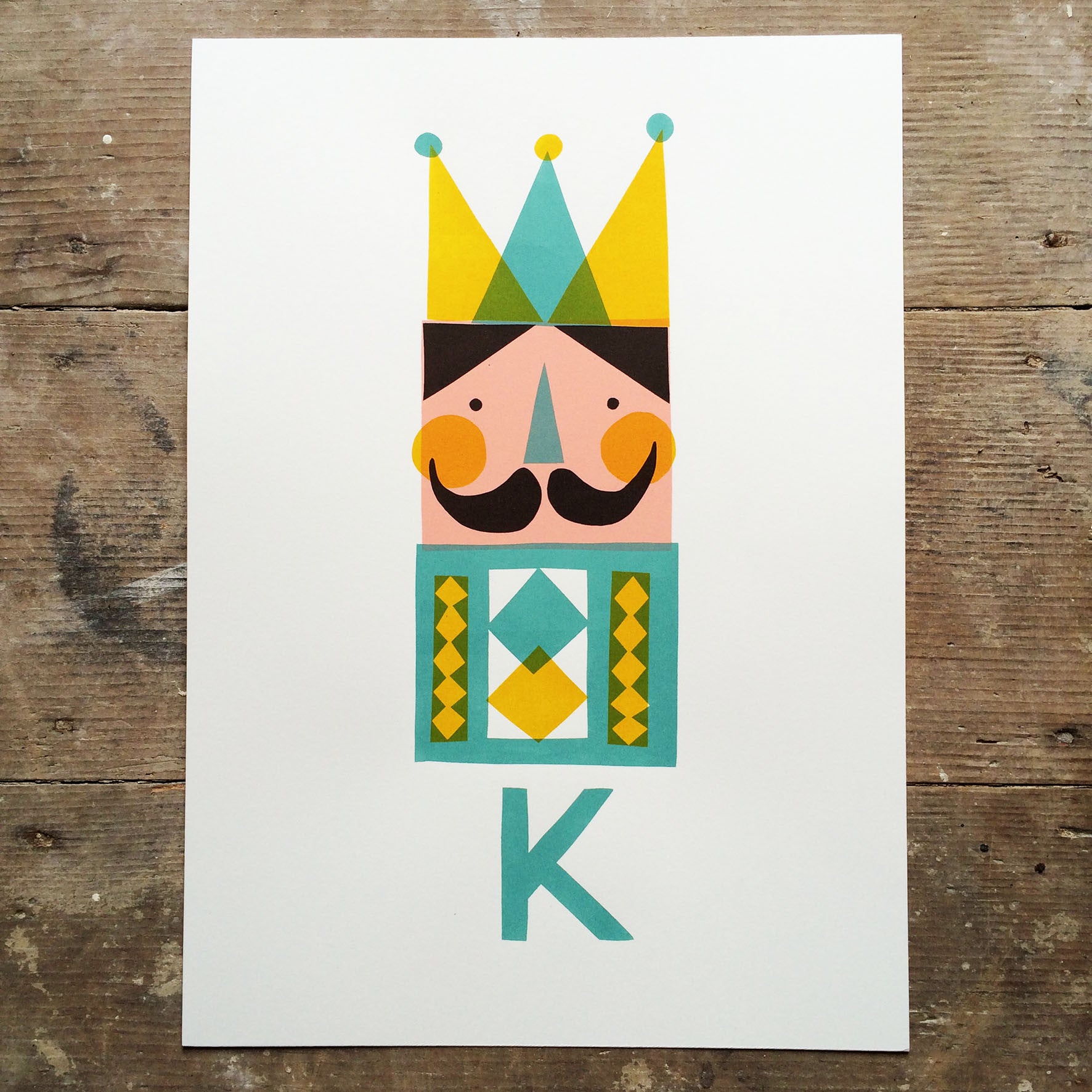 K for King silkscreen print by Frost & Kin.