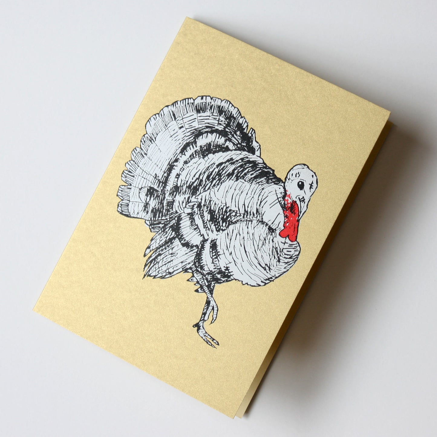 Turkey Gold Christmas Card