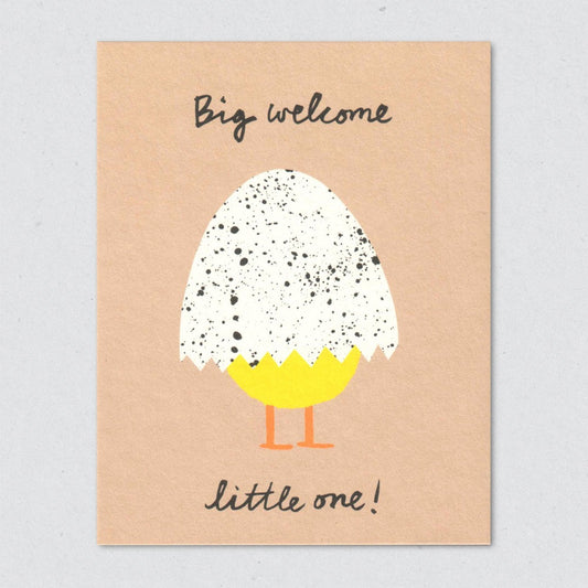 Big Welcome new baby card by Lisa Jones Studio