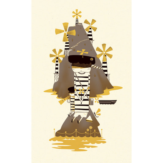 Windy Pops original limited edition signed handprinted silkscreen print by Graham Carter.