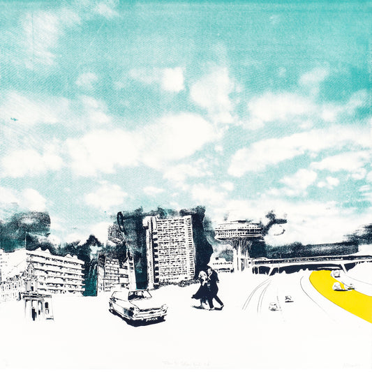 Follow the Yellow Brick Road silkscreen print by Anna Marrow.