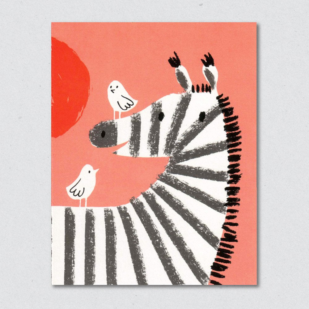 Zebra greeting card by Lisa Jones Studio.