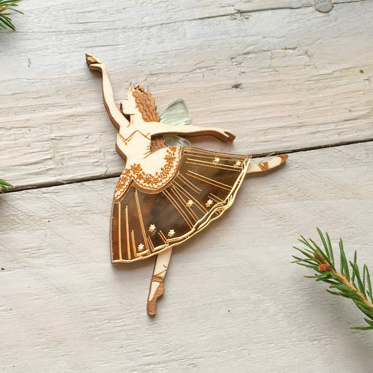 'Sugar Plum Fairy' Christmas brooch by Kate Rowland.