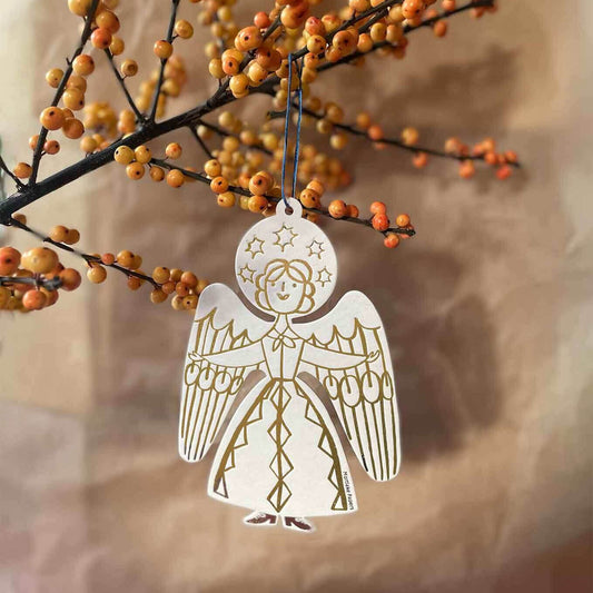 Angel Ornament Letterpress Decoration