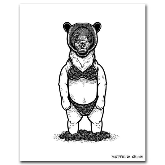 Bear-kini Art Screen Print