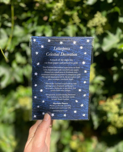 Moon Folk Letterpress Decoration