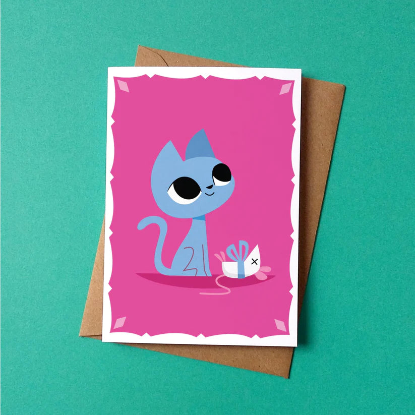 Brought You a Present Cat Card