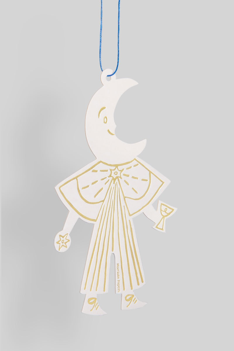 Moon Folk Letterpress Decoration