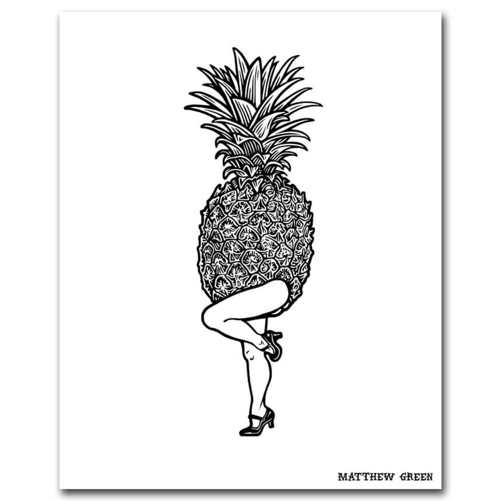 Pineapple Legs Art Screen Print