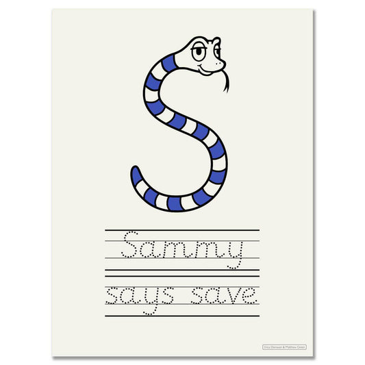 Sammy Says Save Art Screen Print