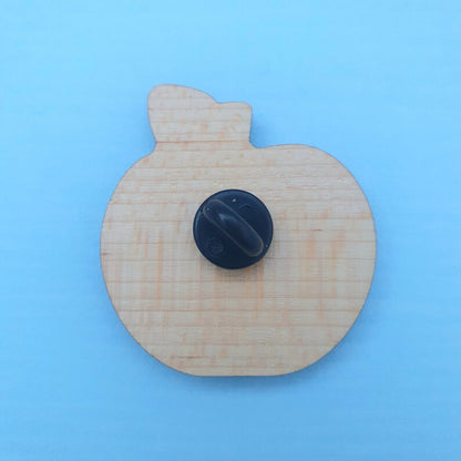 Rosy Red Apple Pin Badge