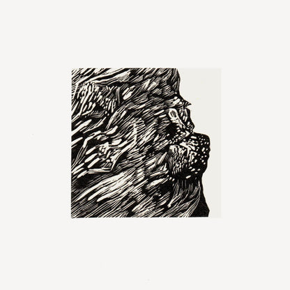 Chestnut Scars Wood Engraving Art Print