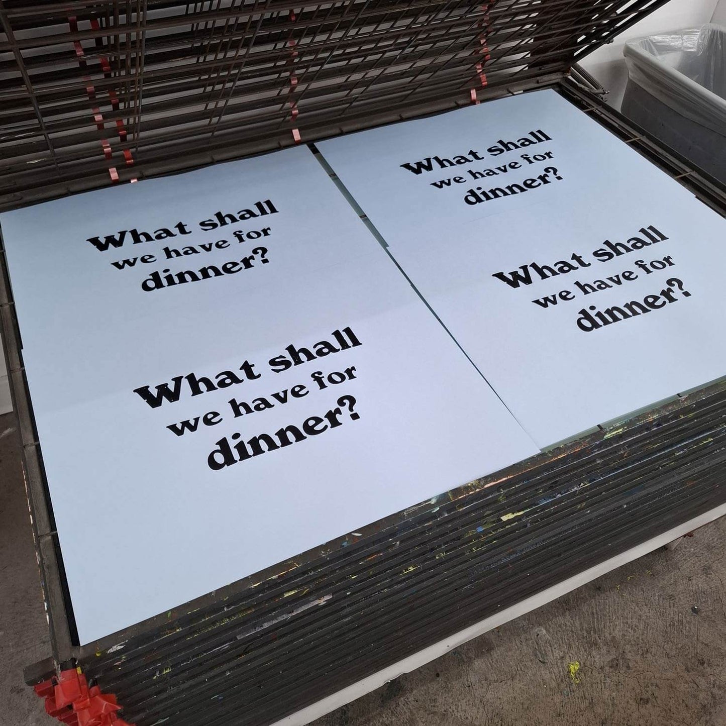 Dinner Poster Screen Print Art - more colours