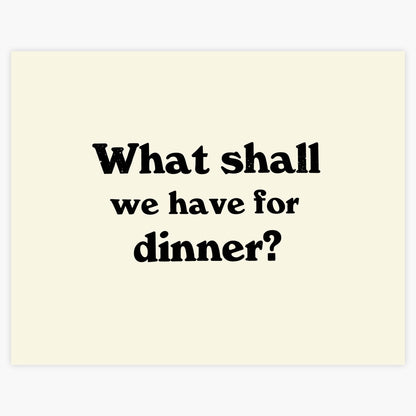 Dinner Poster - Cream
