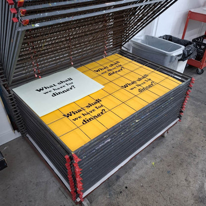 Dinner Poster Screen Print Art - more colours