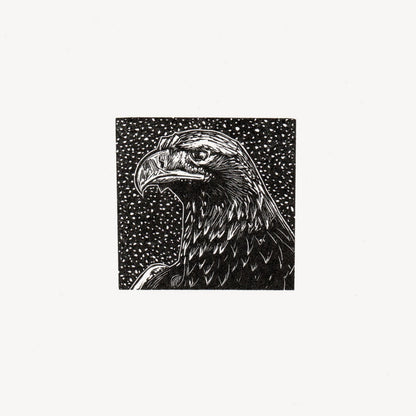 Eagle Wood Engraving Art Print