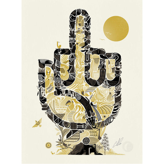 Flock You silkscreen print by Graham Carter.