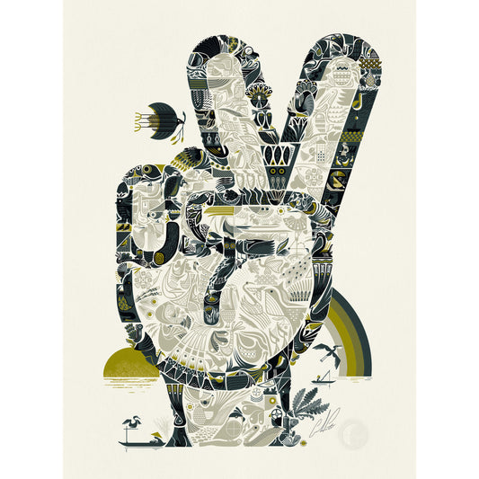 Flock Yeah screen print by Graham Carter.