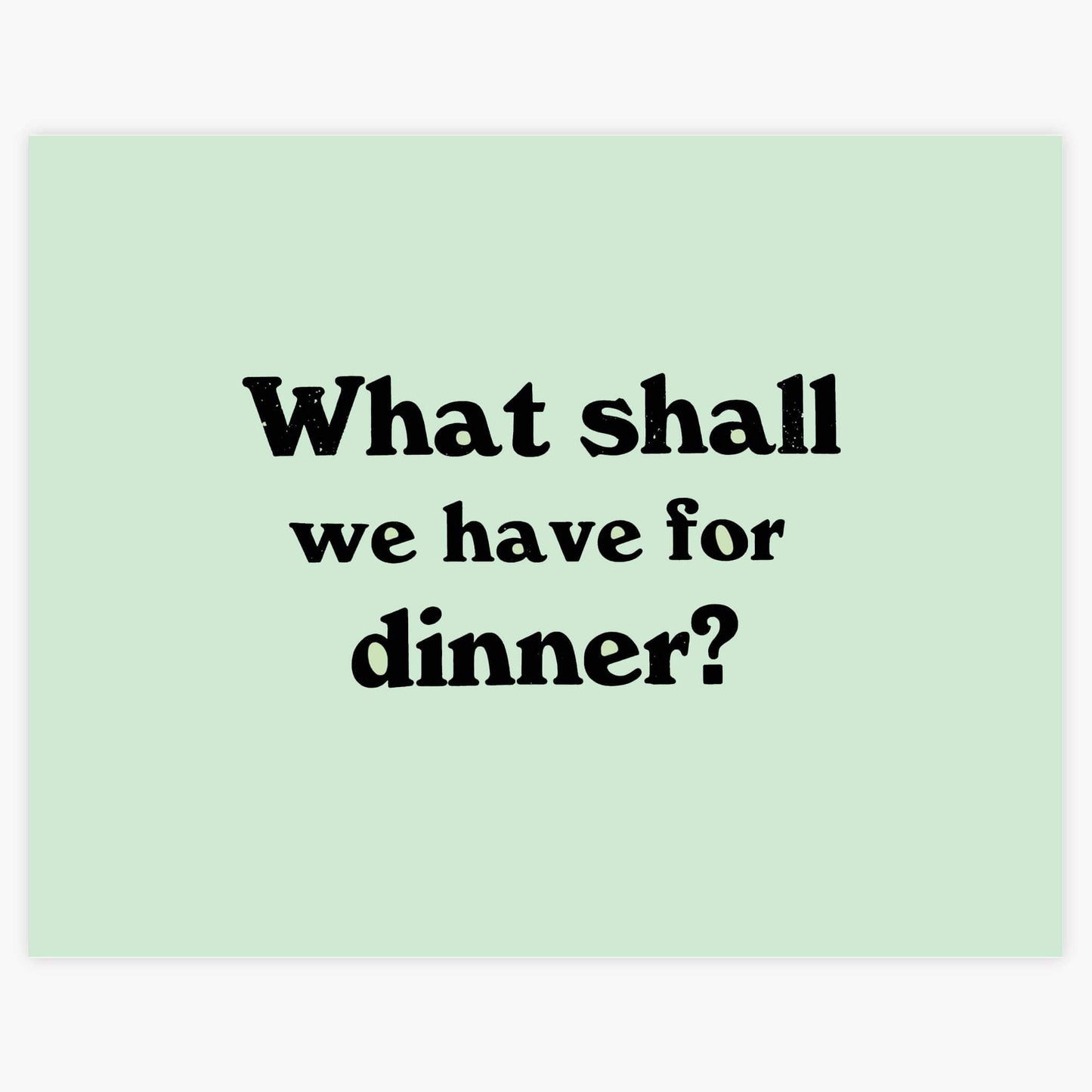 Dinner Poster Screen Print Art - more colours