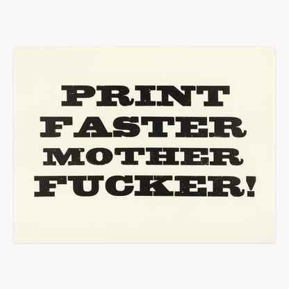 Print Faster Poster