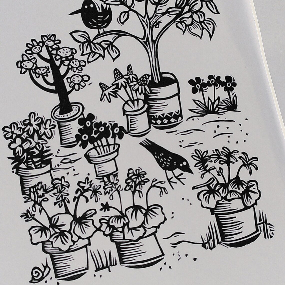 Secret Garden Linocut Art Print