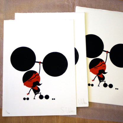 Strongman Letterpress Print